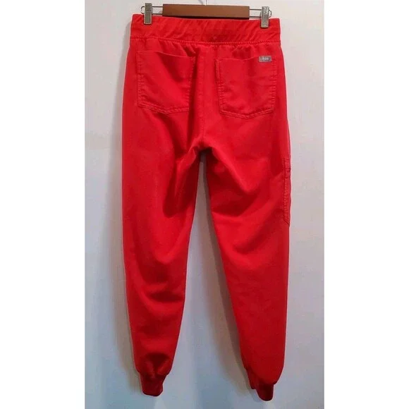 Lot of 4 Figs Zamora Jogger Scrub Pants XS Petite XS/P red coral blue teal - Picture 14 of 16